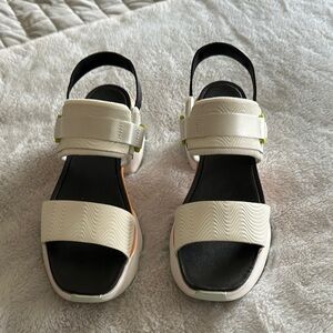 Stylish White and Black Women's Sandals